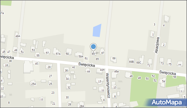 Płochocin, Święcicka, 63, mapa Płochocin
