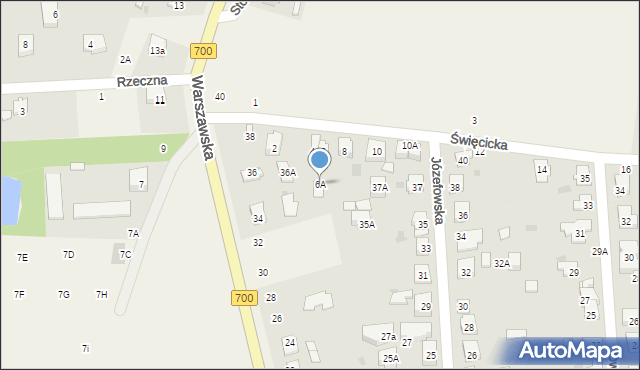 Płochocin, Święcicka, 6A, mapa Płochocin