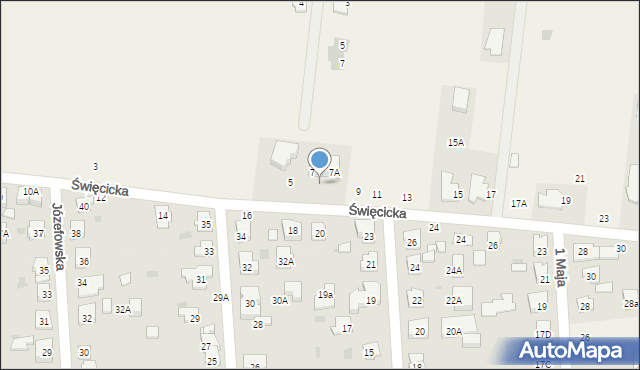 Płochocin, Święcicka, 7/9, mapa Płochocin