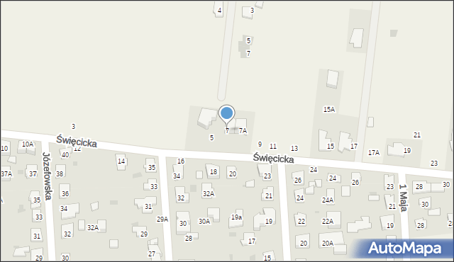 Płochocin, Święcicka, 7, mapa Płochocin