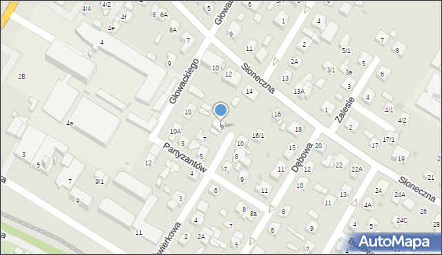 Płock, Świerkowa, 9, mapa Płock