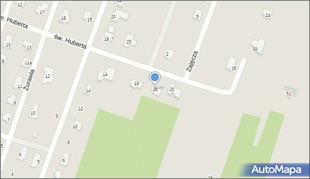 Płock, św. Huberta, 18, mapa Płock