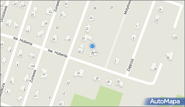 Płock, św. Huberta, 25, mapa Płock