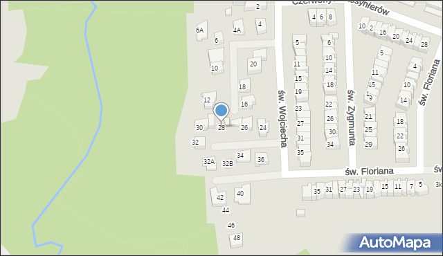 Płock, św. Wojciecha, 28, mapa Płock