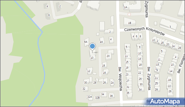 Płock, św. Wojciecha, 8, mapa Płock