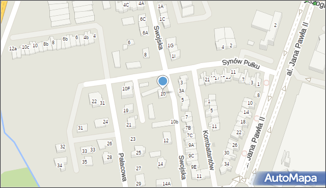 Płock, Swojska, 10, mapa Płock