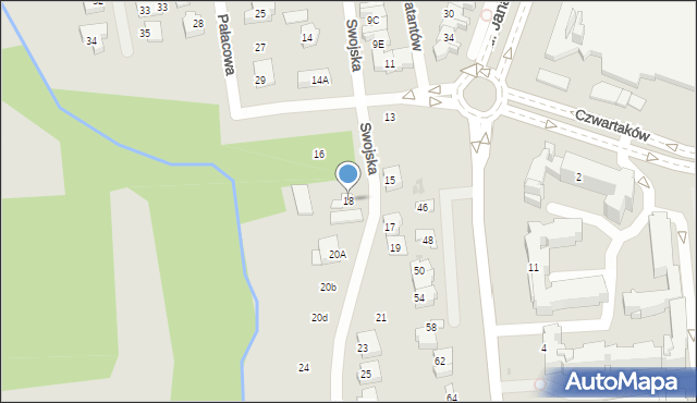 Płock, Swojska, 18, mapa Płock