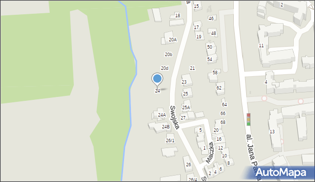 Płock, Swojska, 24, mapa Płock