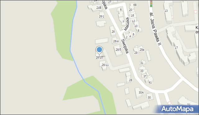 Płock, Swojska, 26/10, mapa Płock