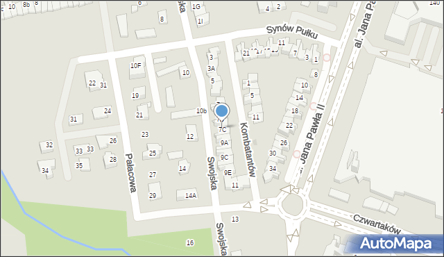 Płock, Swojska, 7C, mapa Płock