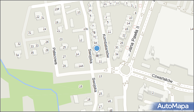 Płock, Swojska, 9E, mapa Płock