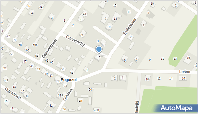Pogorzel, Świerkowa, 1a, mapa Pogorzel