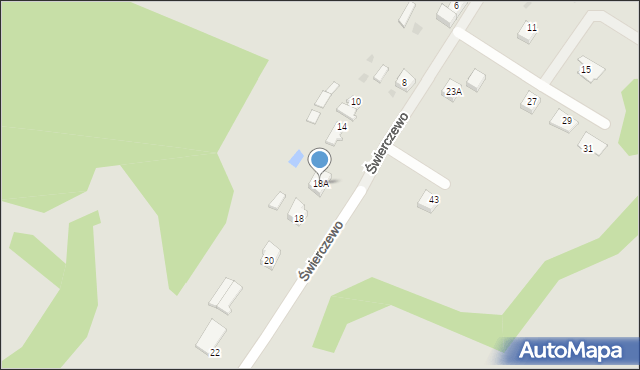 Polanów, Świerczewo, 18A, mapa Polanów