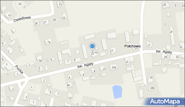 Połchowo, św. Agaty, 11, mapa Połchowo