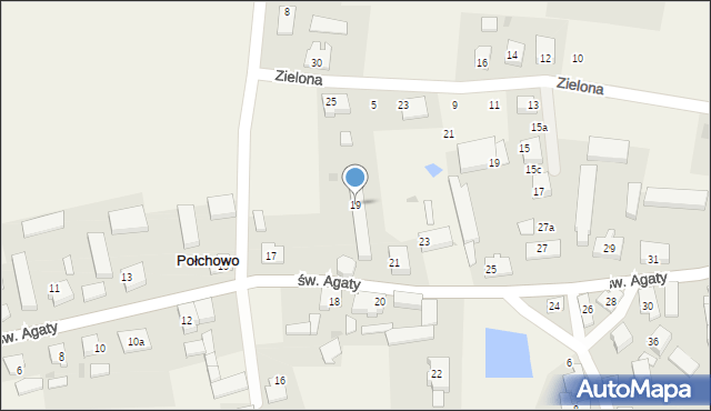 Połchowo, św. Agaty, 19, mapa Połchowo