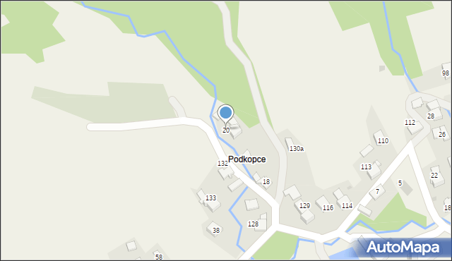 Ponikiew, św. Aleksego, 20, mapa Ponikiew