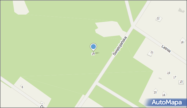 Popowo-Letnisko, Świętojańska, 15, mapa Popowo-Letnisko