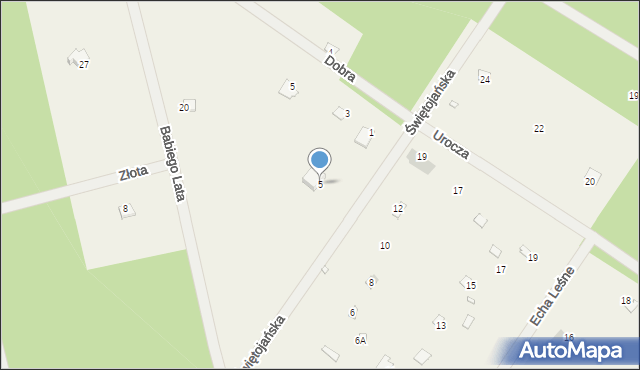 Popowo-Letnisko, Świętojańska, 5, mapa Popowo-Letnisko