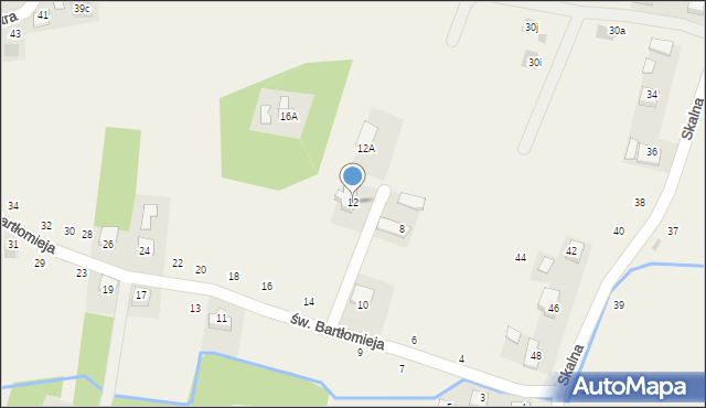 Poręba Spytkowska, św. Bartłomieja, 12, mapa Poręba Spytkowska