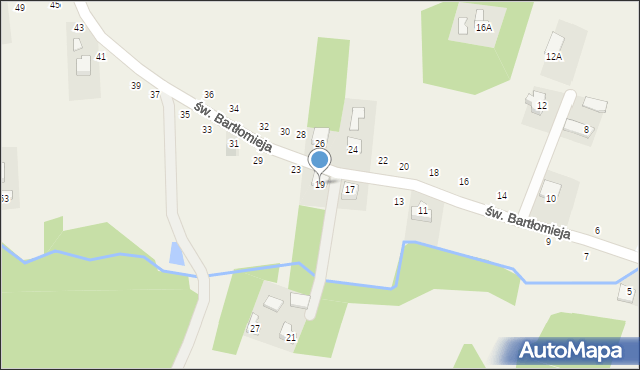 Poręba Spytkowska, św. Bartłomieja, 19, mapa Poręba Spytkowska
