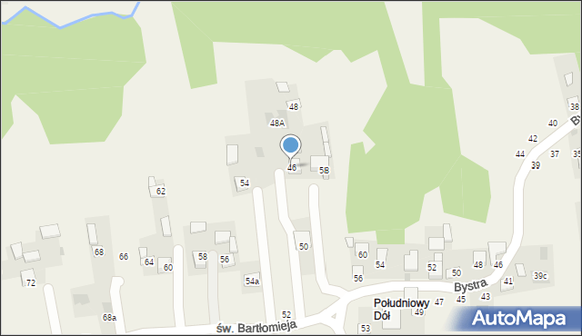 Poręba Spytkowska, św. Bartłomieja, 46, mapa Poręba Spytkowska