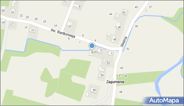 Poręba Spytkowska, św. Bartłomieja, 5, mapa Poręba Spytkowska