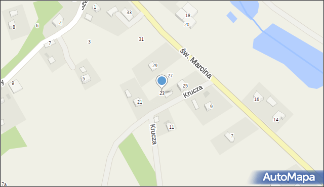 Poręba Żegoty, św. Marcina, 23, mapa Poręba Żegoty