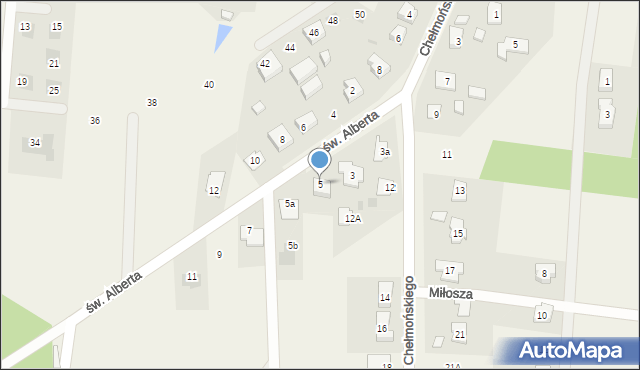 Posada, św. Alberta, 5, mapa Posada