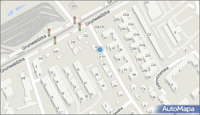 Poznań, Świebodzińska, 2, mapa Poznania