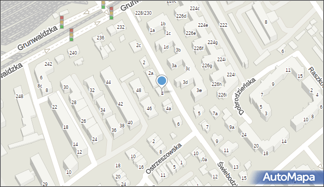 Poznań, Świebodzińska, 4, mapa Poznania