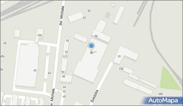 Poznań, św. Michała, 56, mapa Poznania