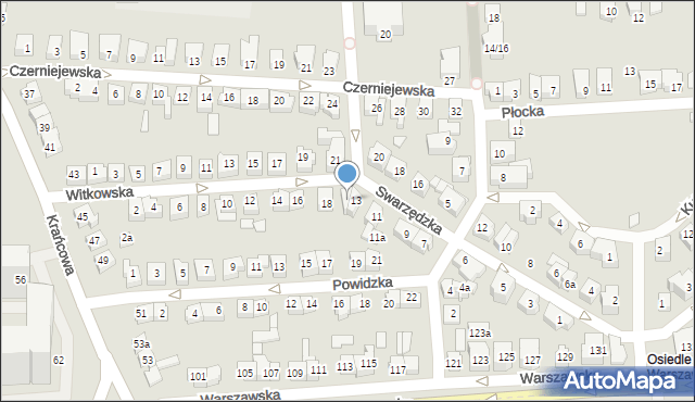 Poznań, Swarzędzka, 13a, mapa Poznania