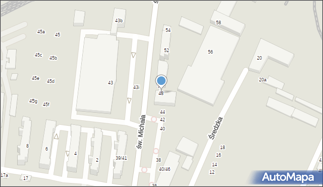 Poznań, św. Michała, 48, mapa Poznania