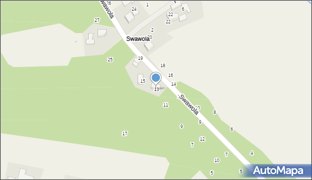 Prądnik Korzkiewski, Swawola, 13, mapa Prądnik Korzkiewski