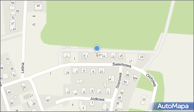 Promnice, Świerkowa, 9, mapa Promnice