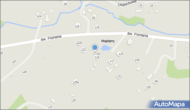 Pruchnik, św. Floriana, 121, mapa Pruchnik