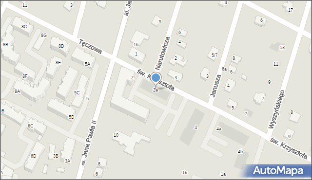 Przasnysz, św. Krzysztofa, 2a, mapa Przasnysz