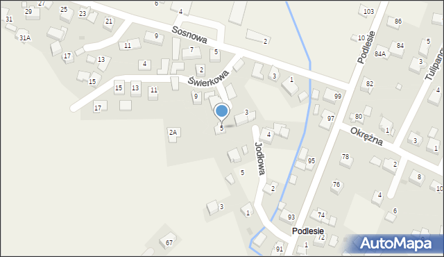 Przeciszów, Świerkowa, 5, mapa Przeciszów