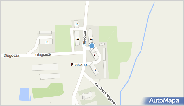 Przeczno, św. Rozalii, 1A, mapa Przeczno