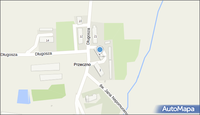 Przeczno, św. Rozalii, 1B, mapa Przeczno