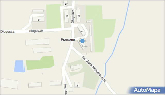 Przeczno, św. Rozalii, 3B, mapa Przeczno