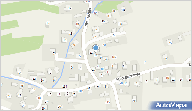 Przeginia Duchowna, św. Józefa, 10, mapa Przeginia Duchowna