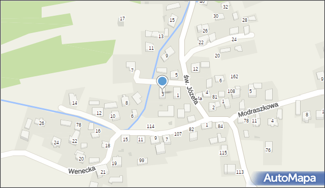 Przeginia Duchowna, św. Józefa, 3, mapa Przeginia Duchowna