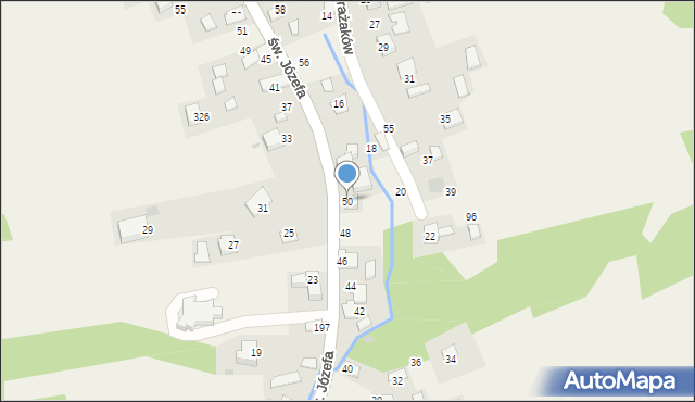 Przeginia Duchowna, św. Józefa, 50, mapa Przeginia Duchowna