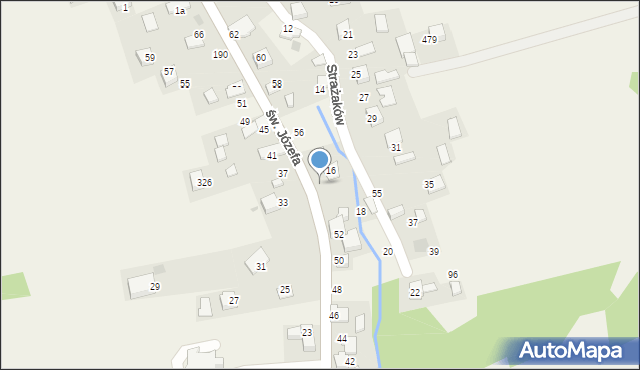 Przeginia Duchowna, św. Józefa, 54, mapa Przeginia Duchowna