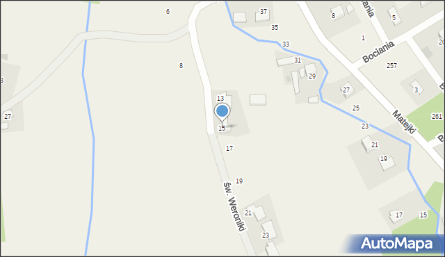Przeginia Narodowa, św. Weroniki, 15, mapa Przeginia Narodowa