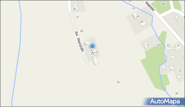 Przeginia Narodowa, św. Weroniki, 23, mapa Przeginia Narodowa