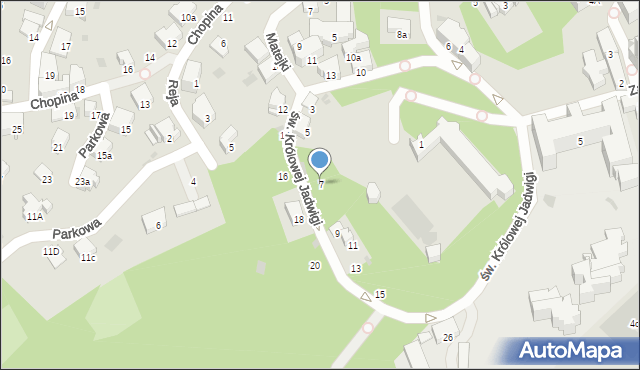 Przemyśl, św. Królowej Jadwigi, 7, mapa Przemyśla