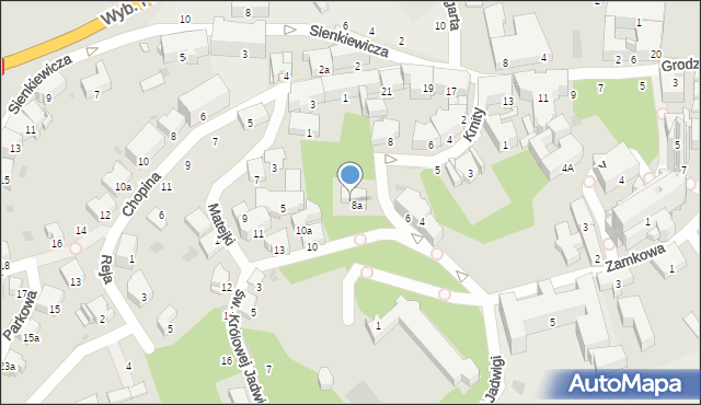 Przemyśl, św. Królowej Jadwigi, 8, mapa Przemyśla