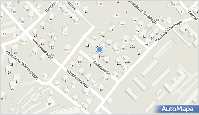 Przemyśl, Światowida, 8, mapa Przemyśla